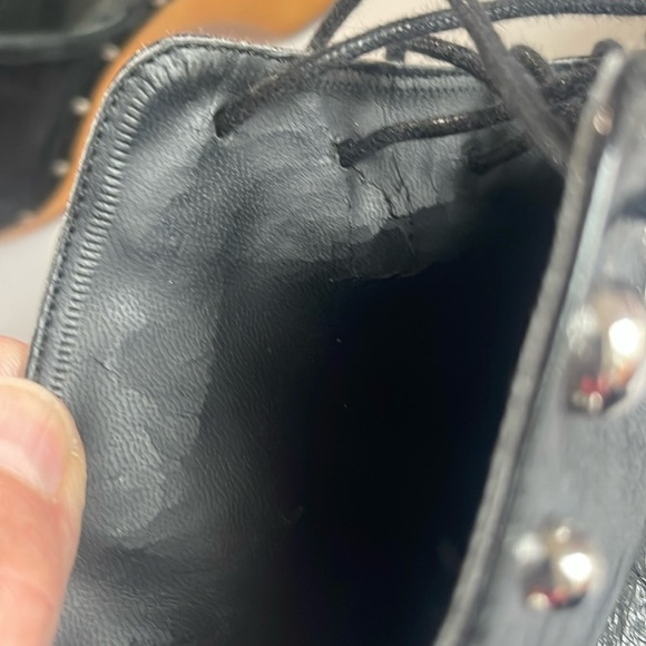 Zara - Limited Edition silver studded lace up heeled booties - size 39 - Picture 10 of 10